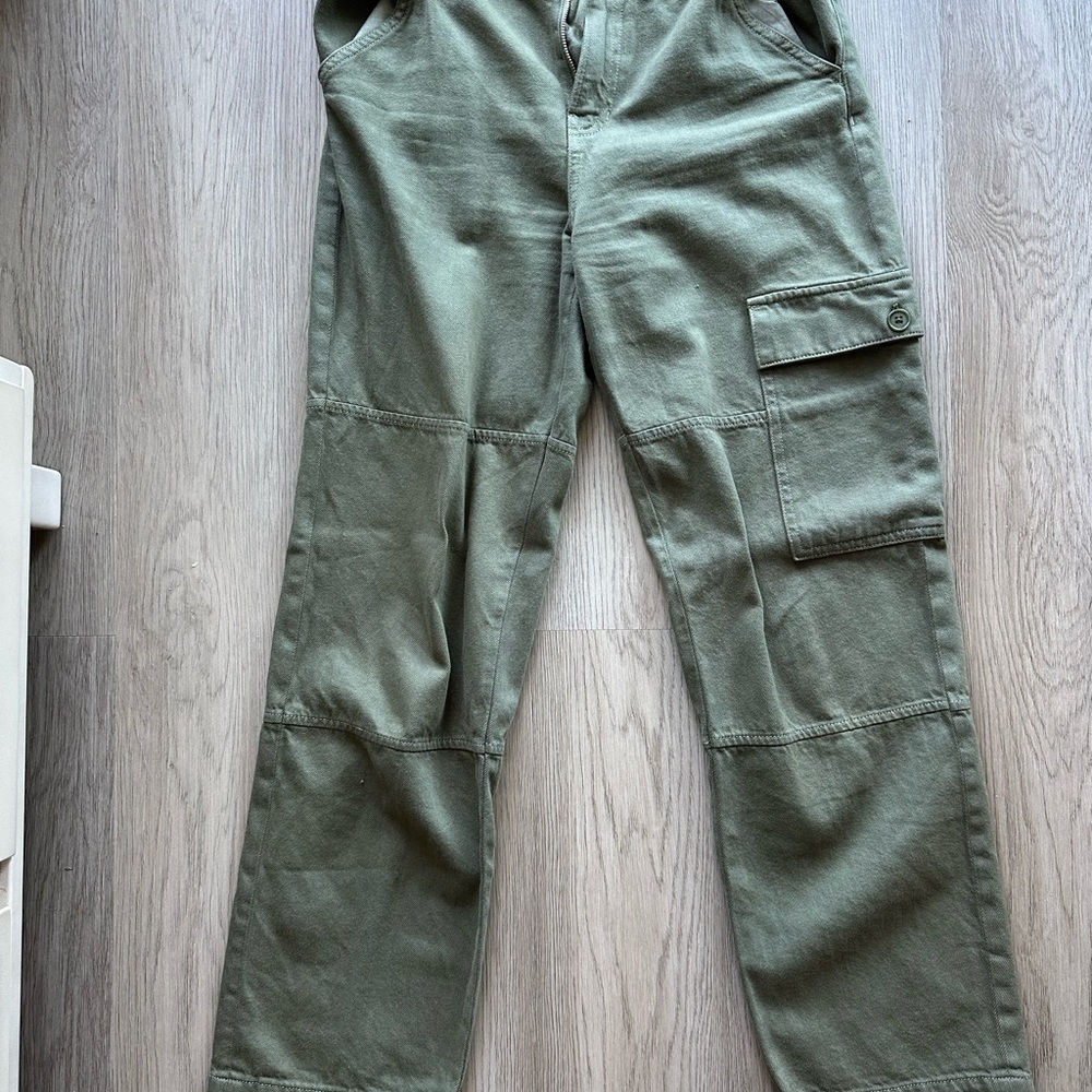 Reformation straight leg cotton Cargo Pants size 27